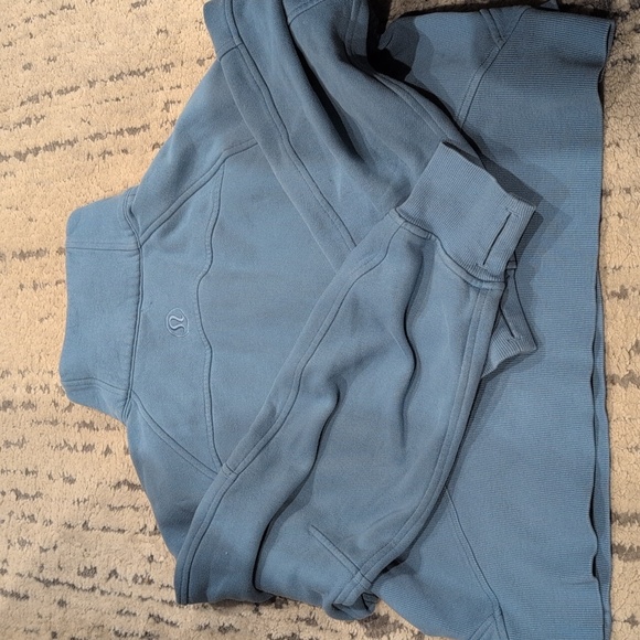 Lululemon Scuba Oversized Funnel Neck Half Zip Utility Blue - Picture 9 of 11